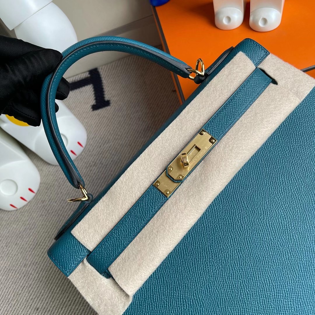 臺灣高雄市苓雅區 Hermes Kelly 28cm W0 博斯普魯斯綠 Vert Bosphore Epsom