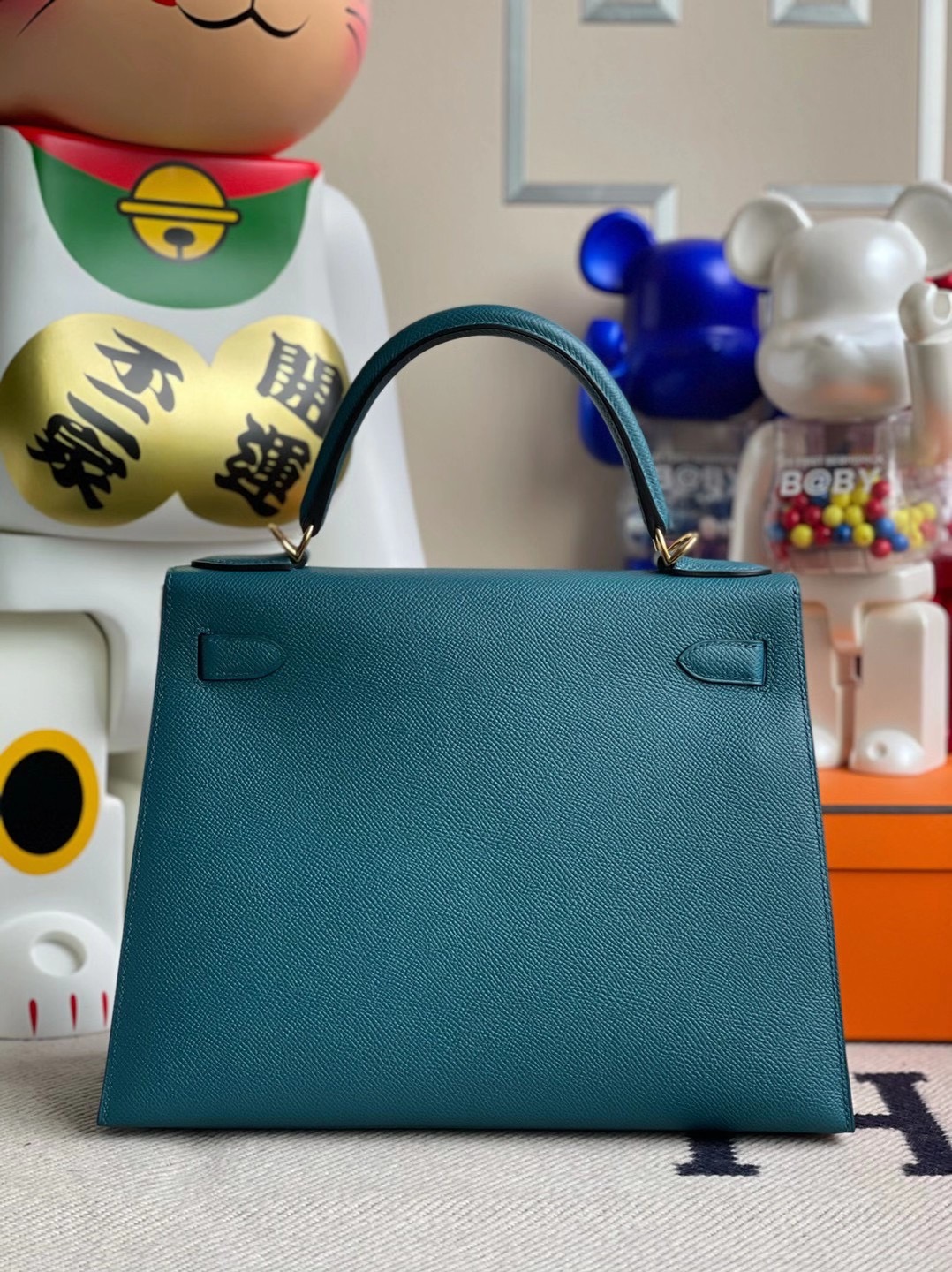 臺灣高雄市苓雅區 Hermes Kelly 28cm W0 博斯普魯斯綠 Vert Bosphore Epsom