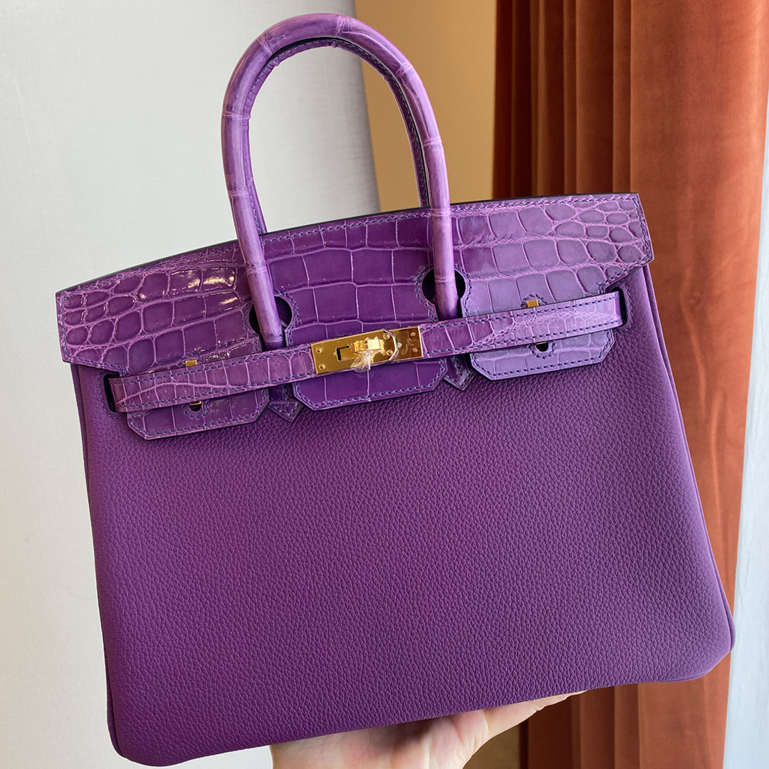 Hong Kong South Hermès Birkin Touch 25cm polished Mississippiensis alligator