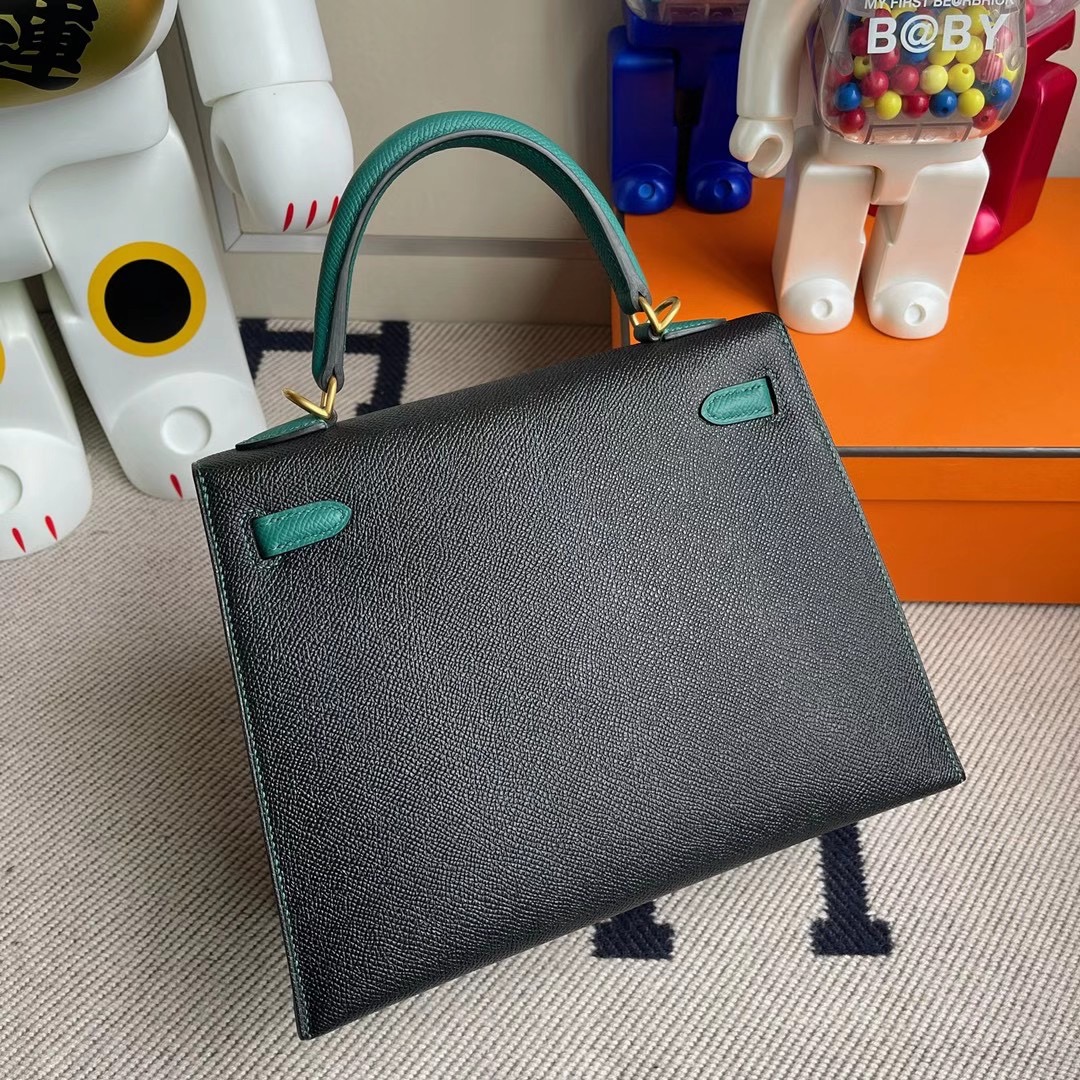 Hermes HSS Kelly 25cm Epsom CK89 黑色 Noir 1H toffee 太妃糖