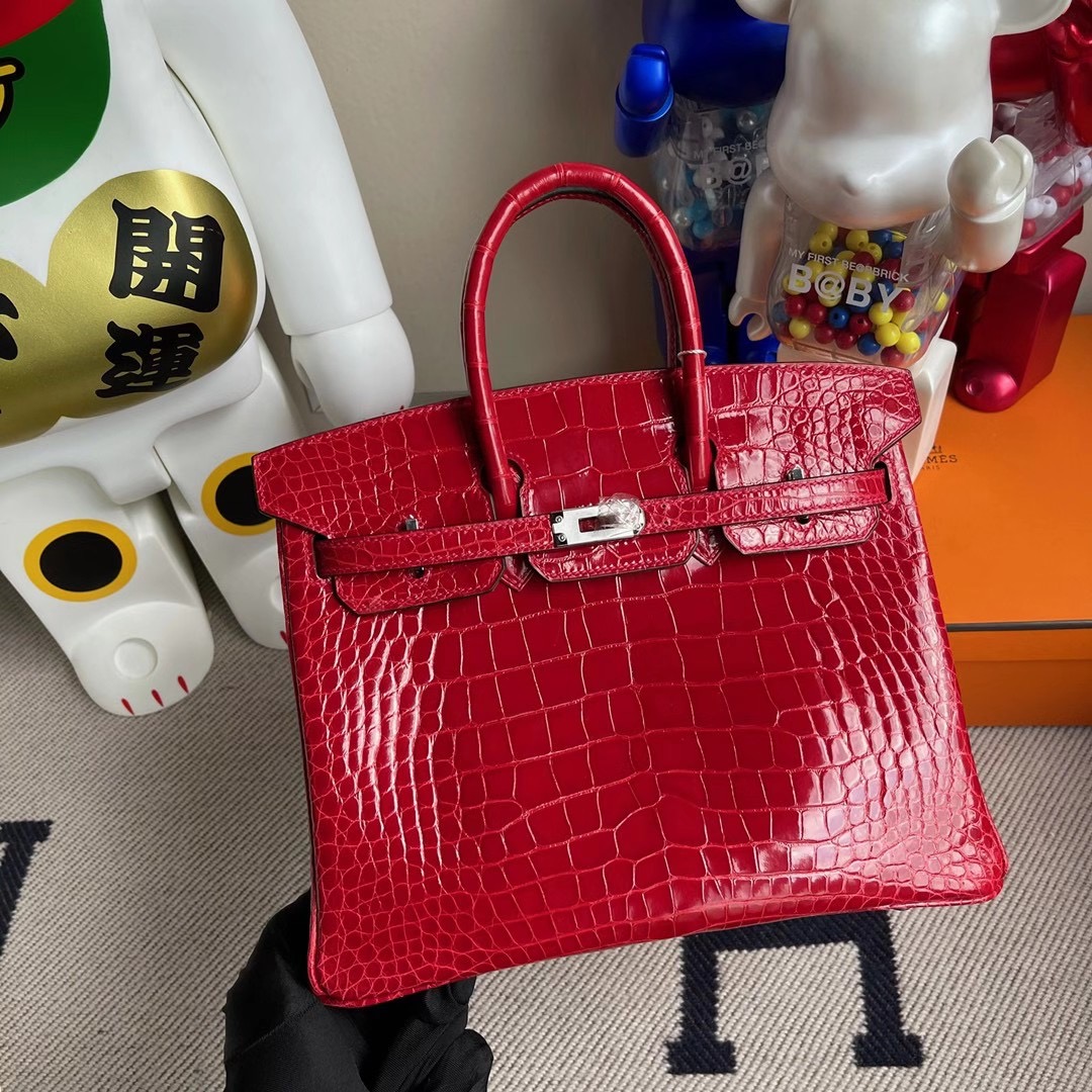 愛馬仕鉑金包價格及圖片 Hermes Birkin 25cm 95 Braise M8 Griss Asphalte 美洲鱷魚