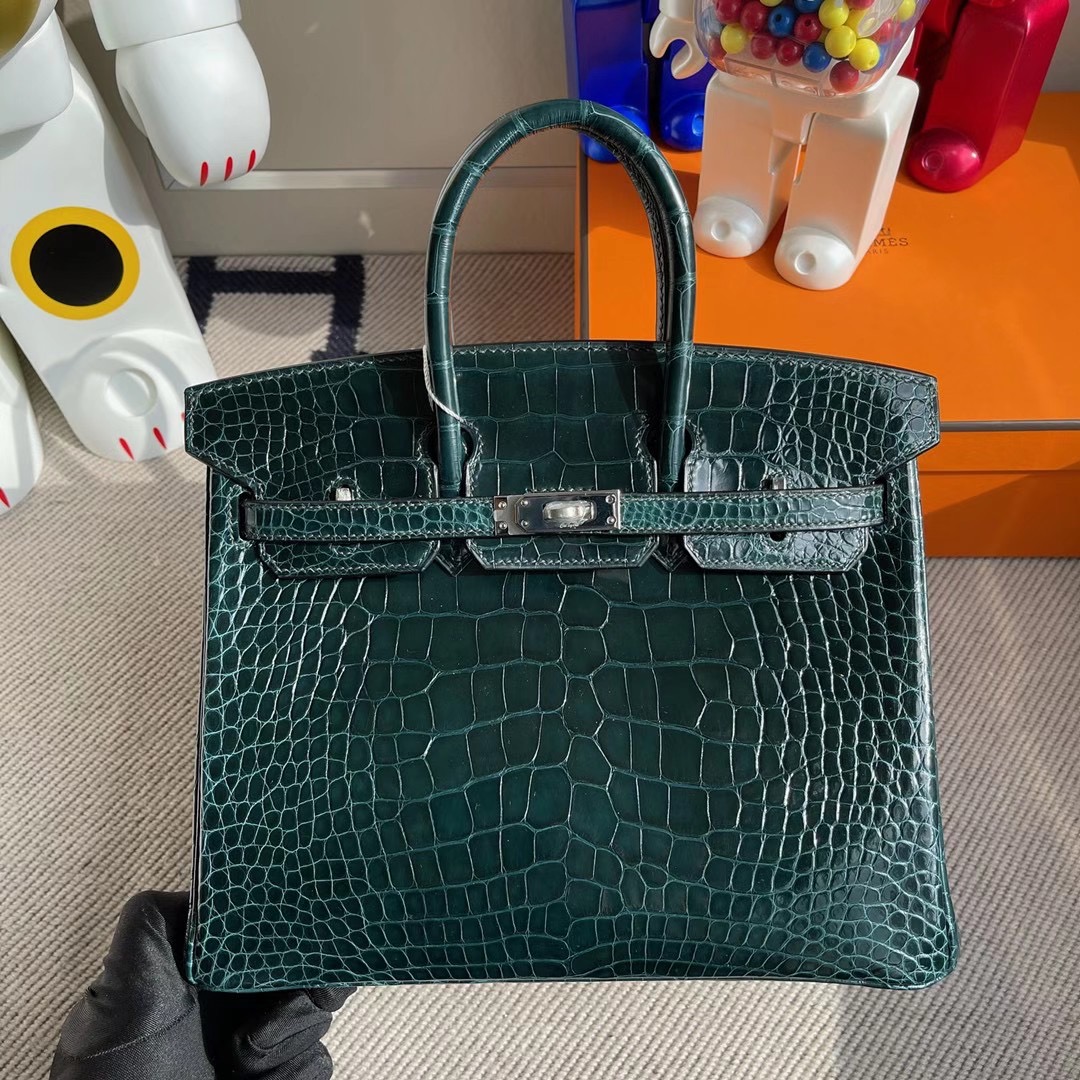 愛馬仕鉑金包價格及圖片 Hermes Birkin 25cm 1P Blue Colvert 7T Blue Electric 美洲鱷魚