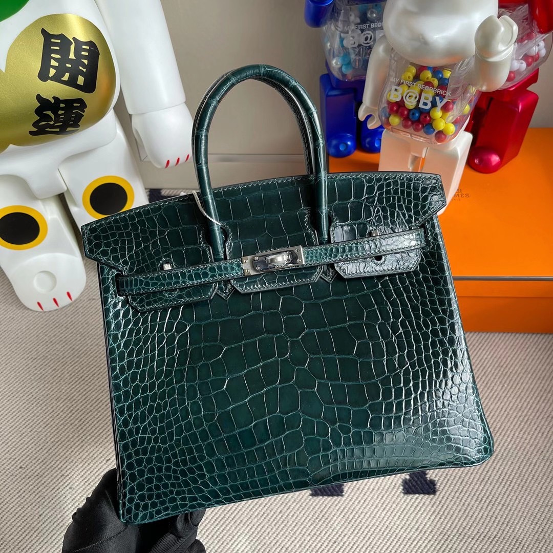 愛馬仕鉑金包價格及圖片 Hermes Birkin 25cm 1P Blue Colvert 7T Blue Electric 美洲鱷魚