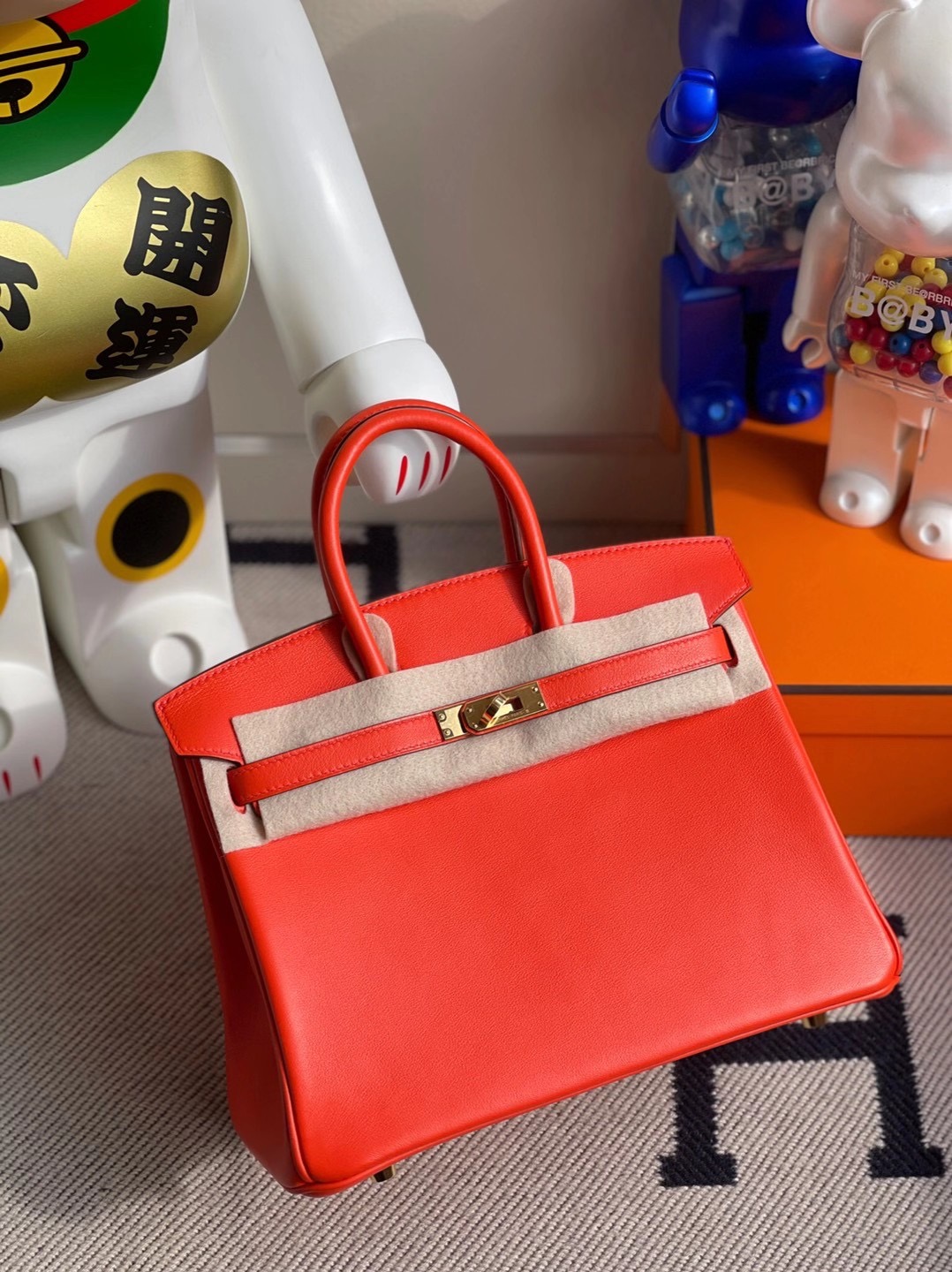 香港屯門區屯門 大欖 Hermes Birkin 25cm 9J Feu 火焰橙 Swift calfskin 金扣