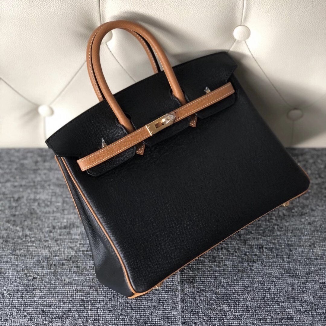 愛馬仕鉑金包價格及圖片尺寸 Hermes HSS Birkin 25cm CK89 Noir 1H toffee