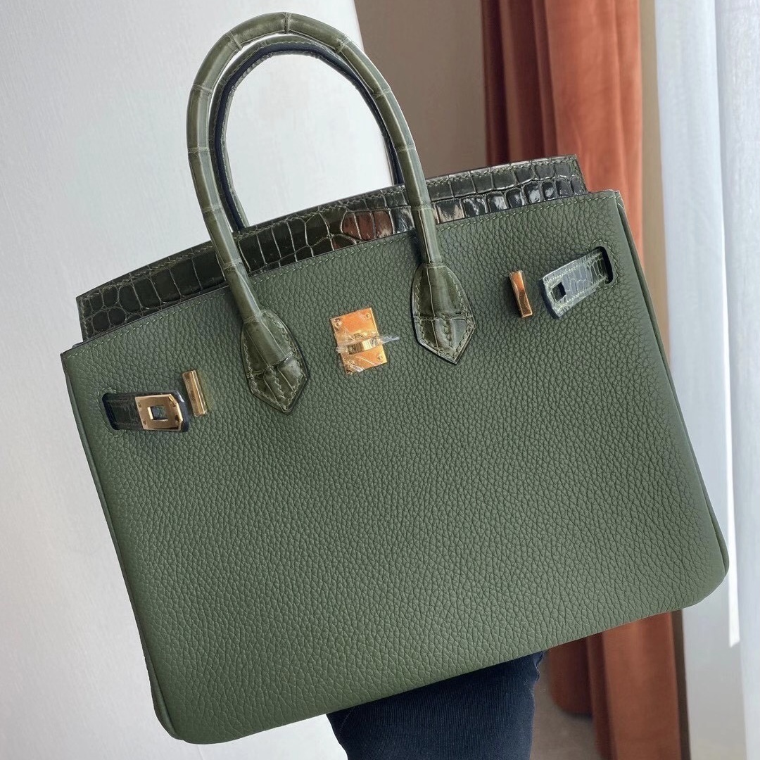 Hermès Birkin 25cm Touch V6 Cacncpee 叢林綠 拼 6H Olive green 橄欖綠