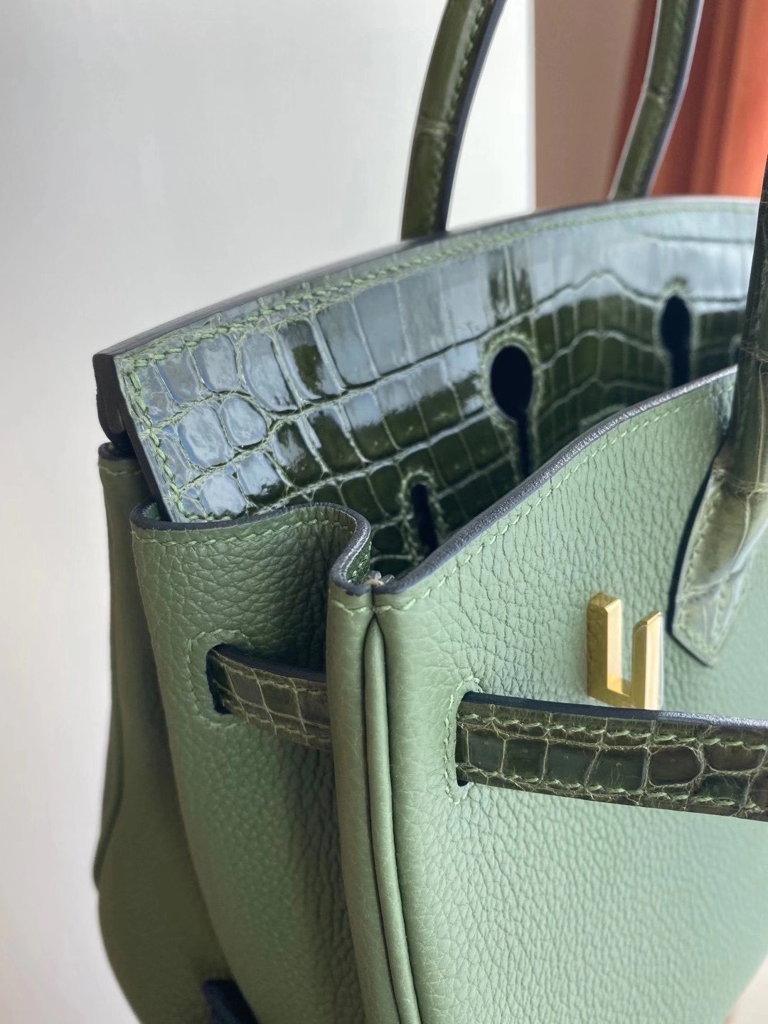 Hermès Birkin 25cm Touch V6 Cacncpee 叢林綠 拼 6H Olive green 橄欖綠