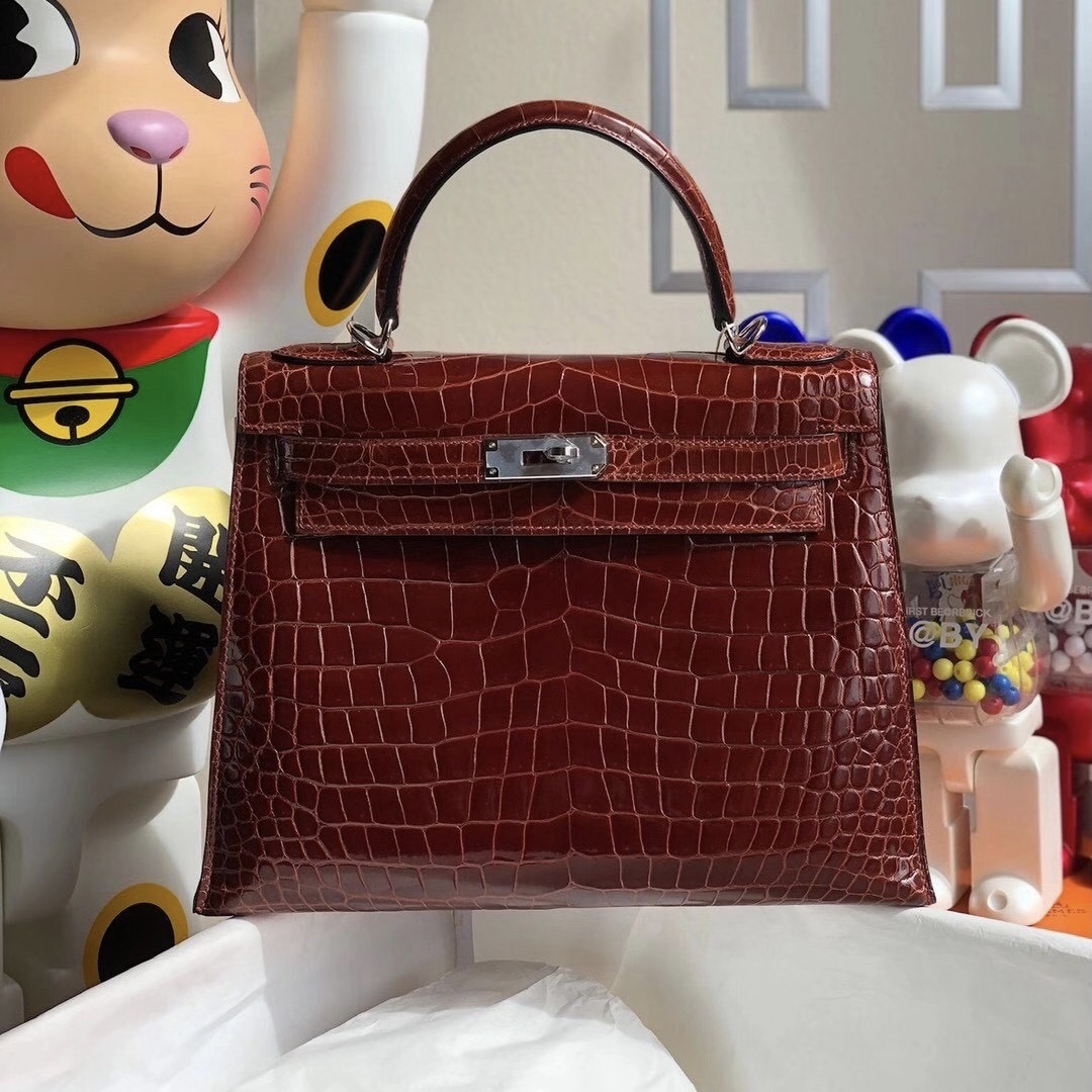 香港灣仔區灣仔 Hermes Kelly 28cm 31 Miel 蜜糖棕 亮面倒V 澳洲灣鱷