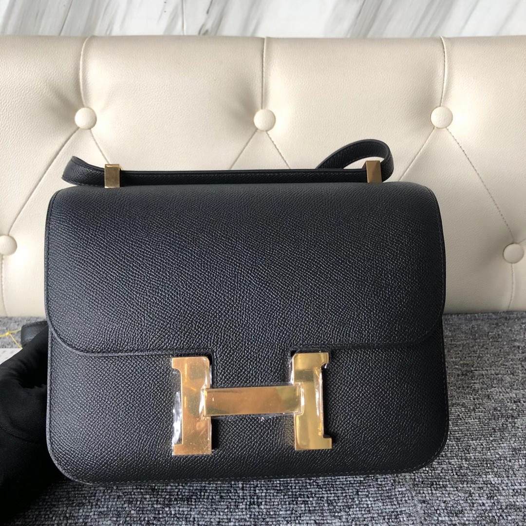 臺灣臺北市信義區 Hermes Constance 24cm Epsom CC89 Noir 黑色