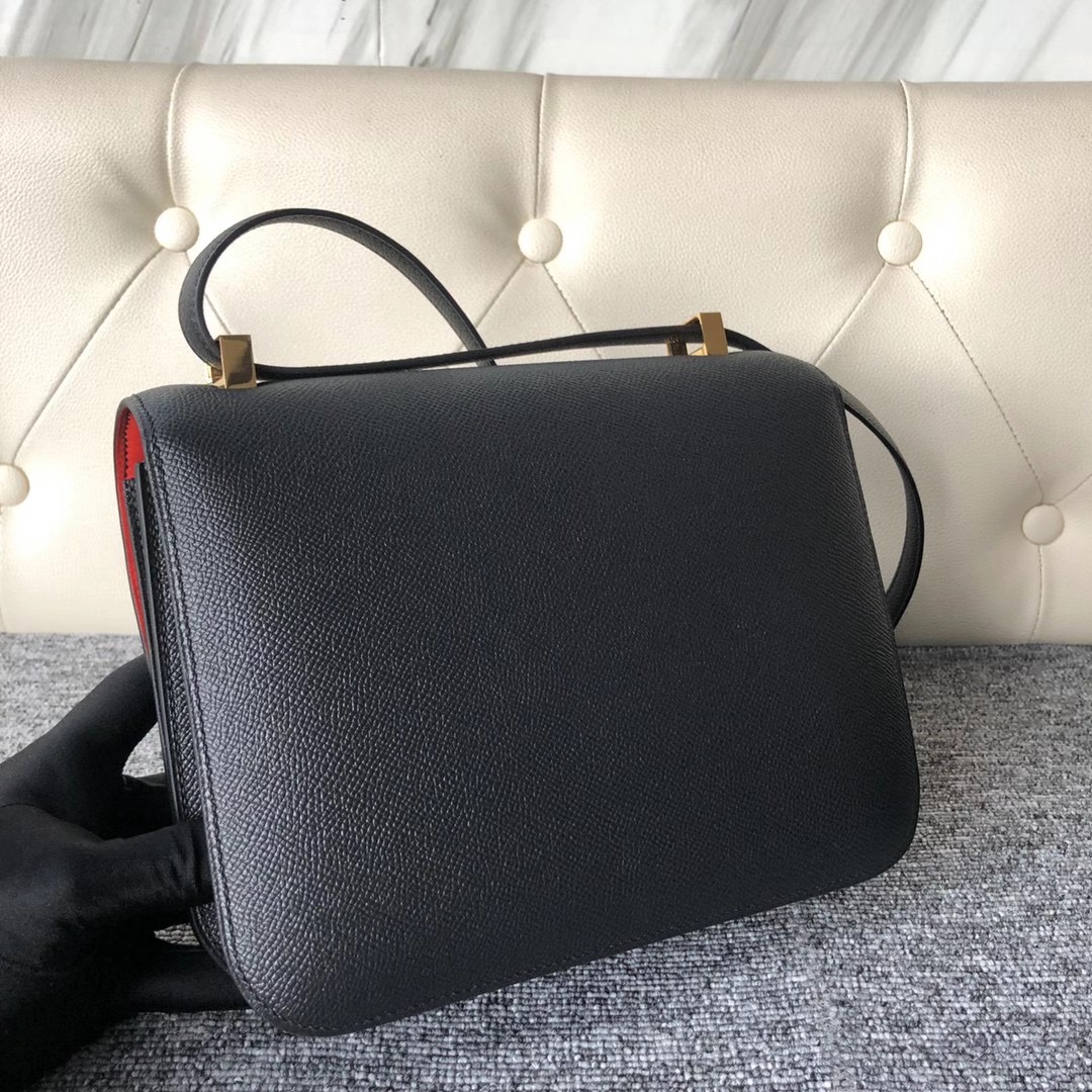 臺灣臺北市信義區 Hermes Constance 24cm Epsom CC89 Noir 黑色