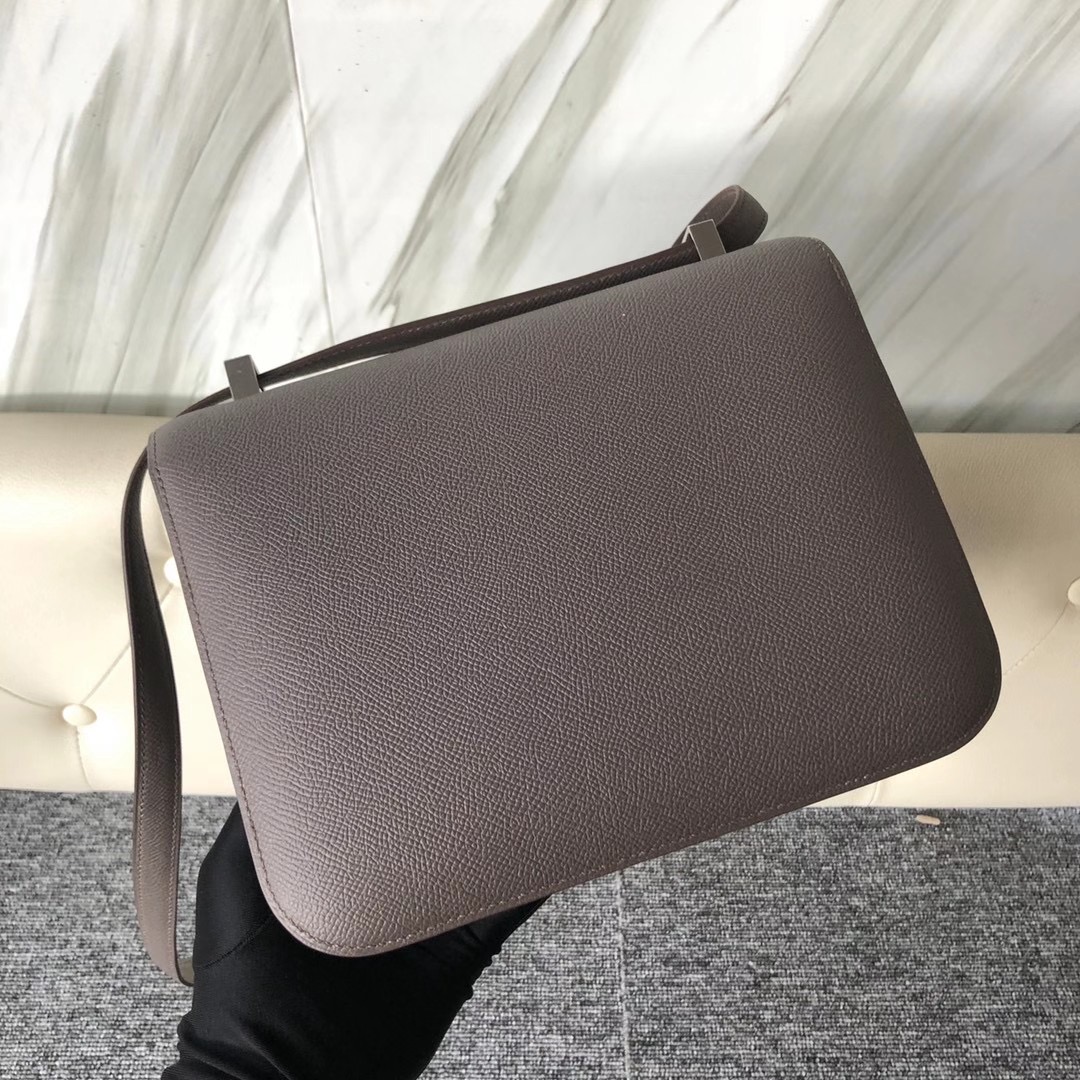 臺灣臺北市士林區 Hermes Constance 24cm Epsom 8F Etain 錫器灰