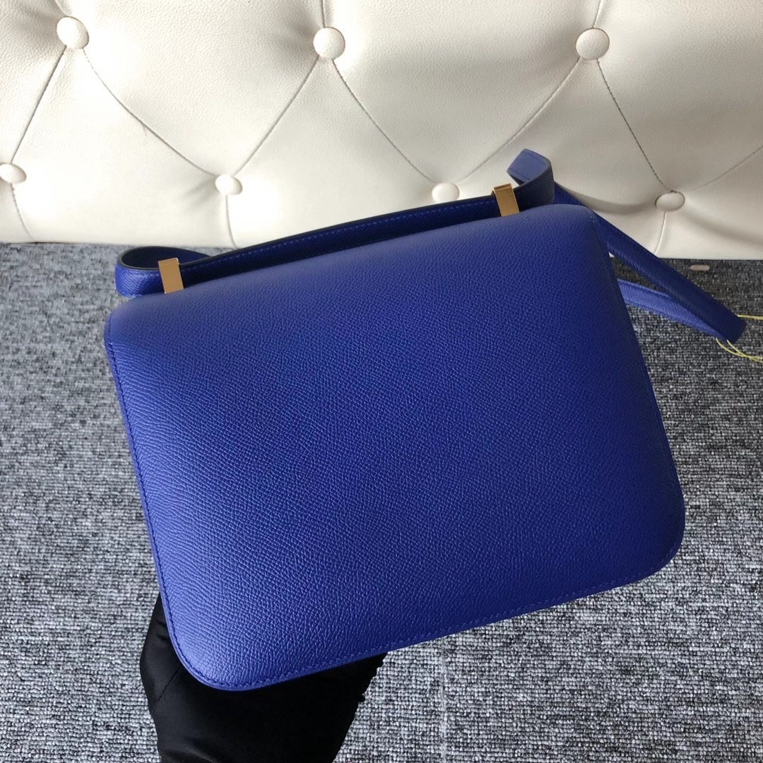 臺灣新北市林口區 Hermes Constance 24cm Epsom 7T Blue electric 7F Blue Paon