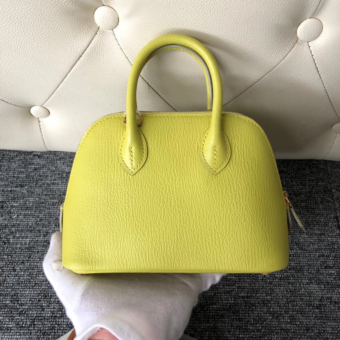臺北市大同區愛馬仕多少錢 Hermes Bolide 1923 mini bag 9R Lime 檸檬黃