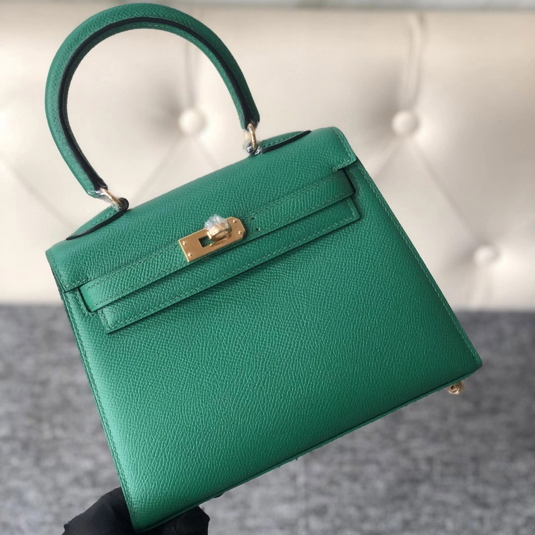 Taiwan Hermes kelly 20cm 大耳朵 U4 Vert Verigo 絲絨綠 Epsom