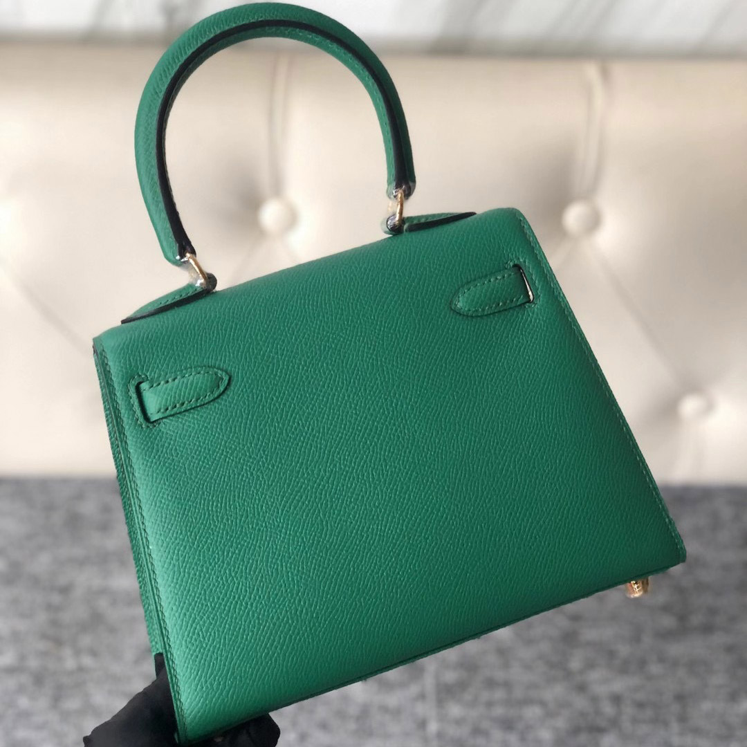 Taiwan Hermes kelly 20cm 大耳朵 U4 Vert Verigo 絲絨綠 Epsom