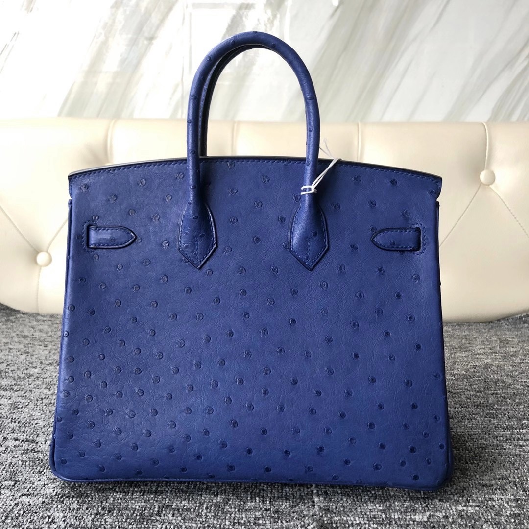 愛馬仕鉑金包有哪幾種尺寸 Taiwan Hermes Birkin 25cm Ostrich 7T Blue electric 電光藍