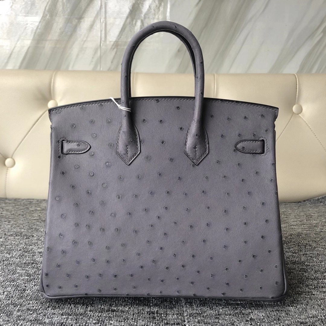 愛馬仕鉑金包 價格多少 Taiwan Hermes Birkin 25cm Ostrich CC82 gris agate 瑪瑙灰