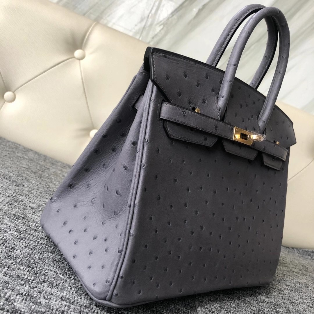 愛馬仕鉑金包 價格多少 Taiwan Hermes Birkin 25cm Ostrich CC82 gris agate 瑪瑙灰