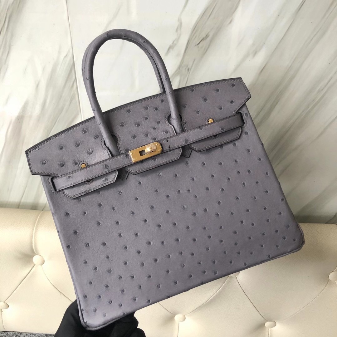 愛馬仕鉑金包 價格多少 Taiwan Hermes Birkin 25cm Ostrich CC82 gris agate 瑪瑙灰