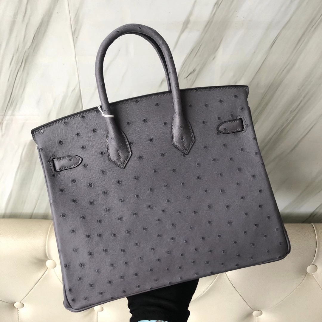 愛馬仕鉑金包 價格多少 Taiwan Hermes Birkin 25cm Ostrich CC82 gris agate 瑪瑙灰