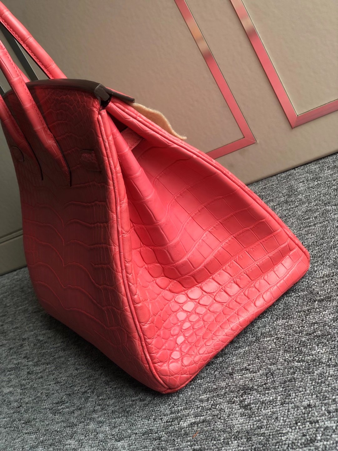 Taiwan Hermes Birkin 35cm A5 Bouganinviller 杜鵑紅 霧面兩點 尼羅鱷魚