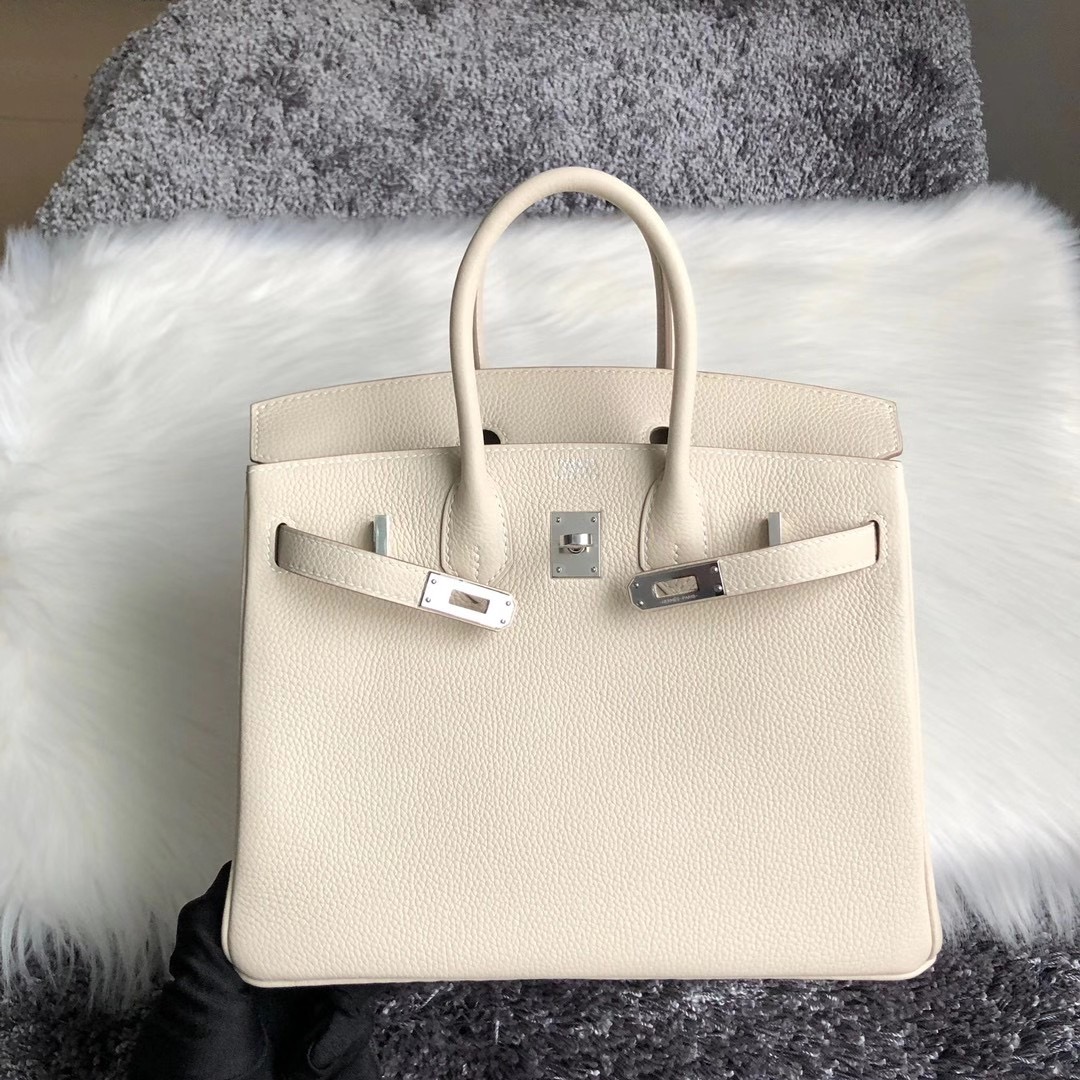 愛馬仕2021年新刻印 Z刻 Hermes Birkin 25cm CK10 Craie 奶昔白 Togo 小牛皮