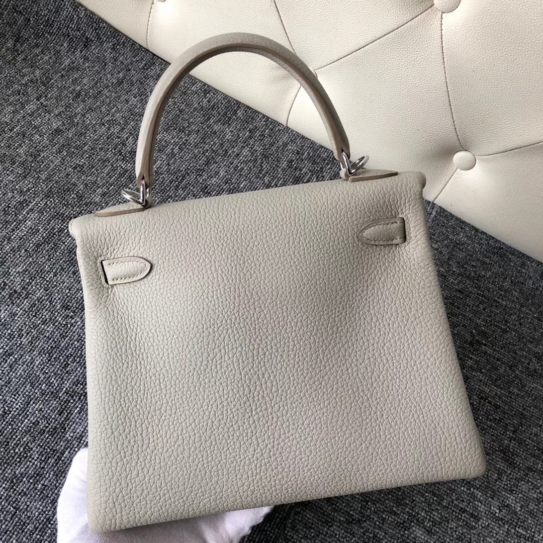 愛馬仕2021年什麼刻印 Z 刻印 Hermes Kelly 25cm Togo CK80 Gris Perle 珍珠灰