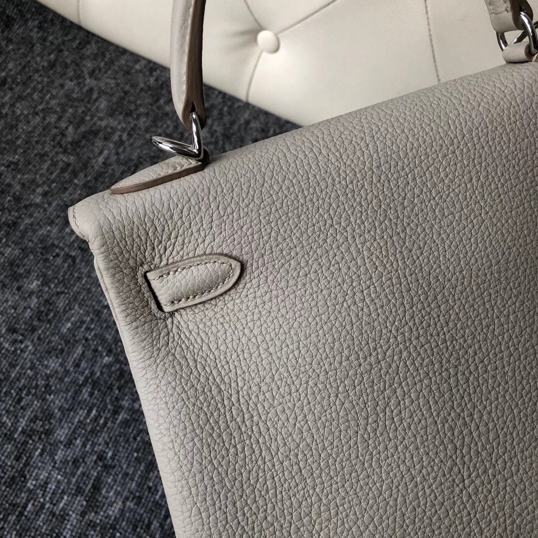 愛馬仕2021年什麼刻印 Z 刻印 Hermes Kelly 25cm Togo CK80 Gris Perle 珍珠灰