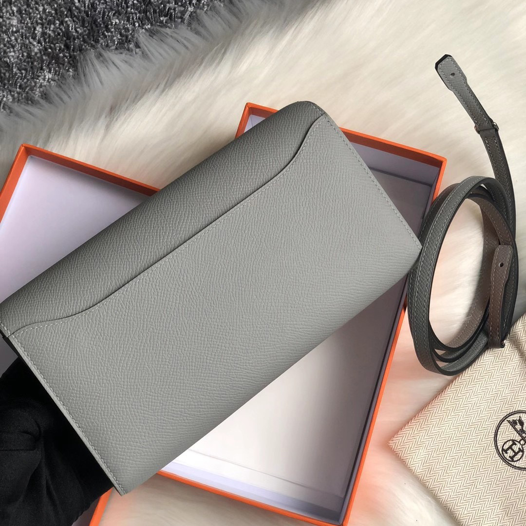 Hermes Constance long wallet to go WOC Epsom 4Z 海鷗灰 Girls Mouette