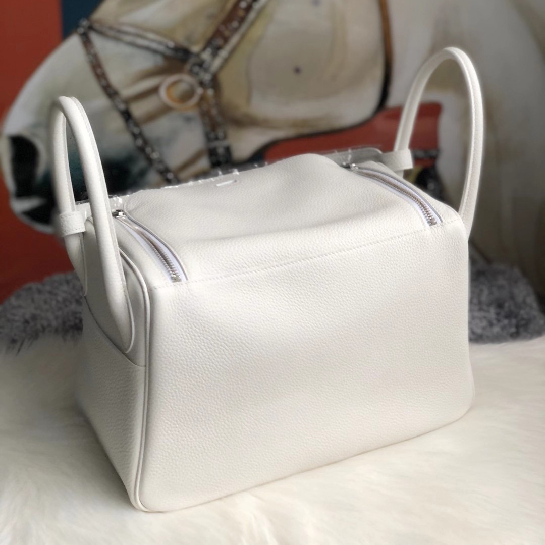 臺灣桃園市大溪區 Hermes Lindy 26 bag 01 Blanc 纯白 taurillon Clemence