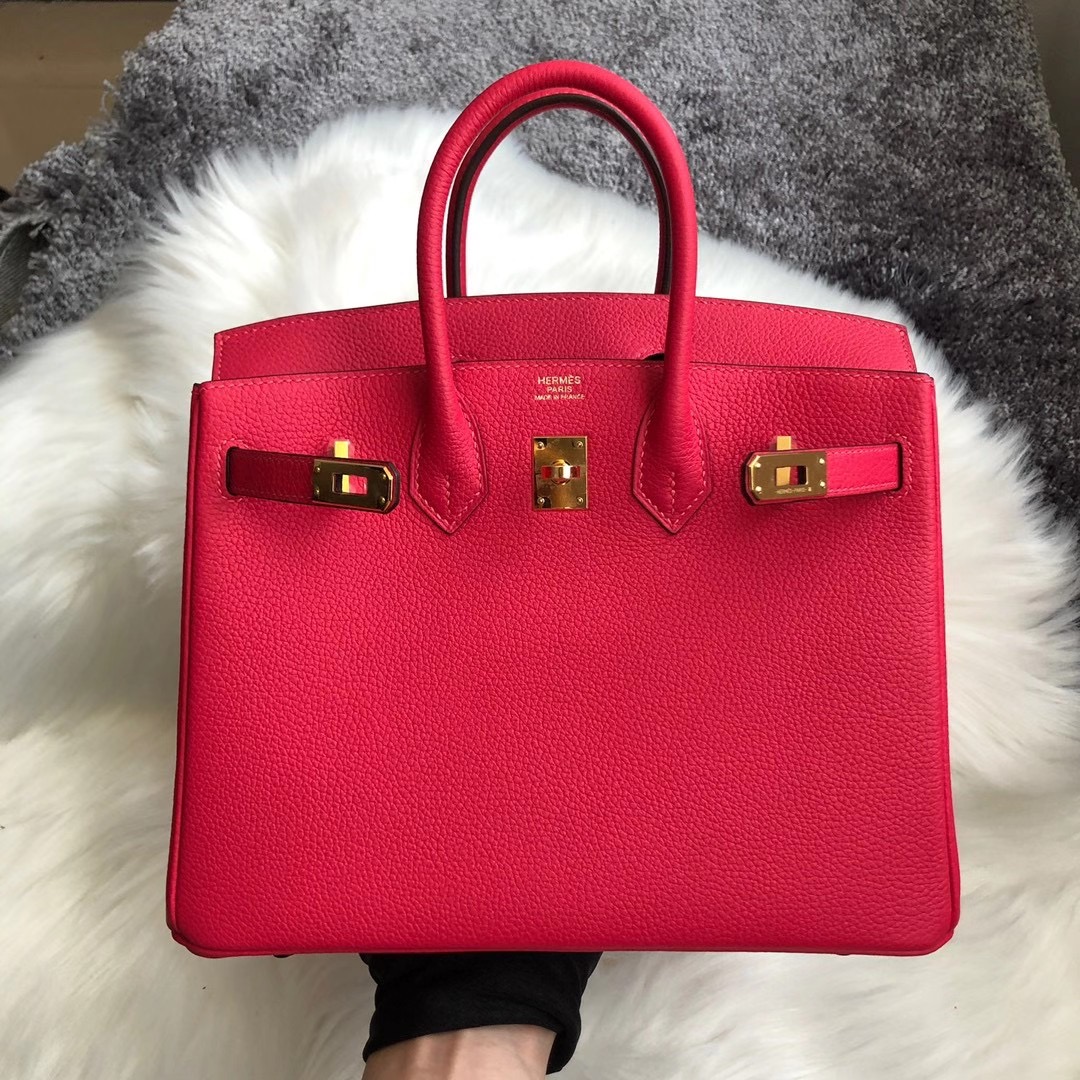 臺灣新北市萬裏區 Hermes Birkin 25cm Bag Togo CKI6 Rose Extrême 極致粉