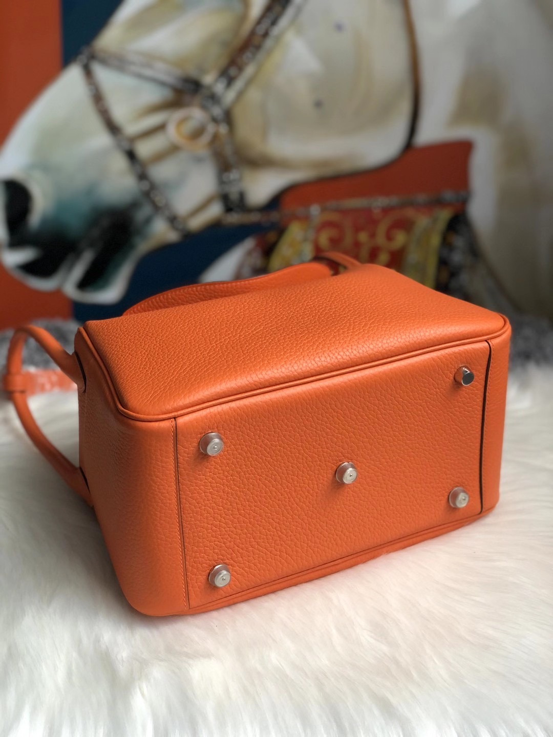 臺灣桃園市蘆竹區 愛馬仕琳迪包 Hermes Lindy 26cm 93 Orange 橙色 Clemence