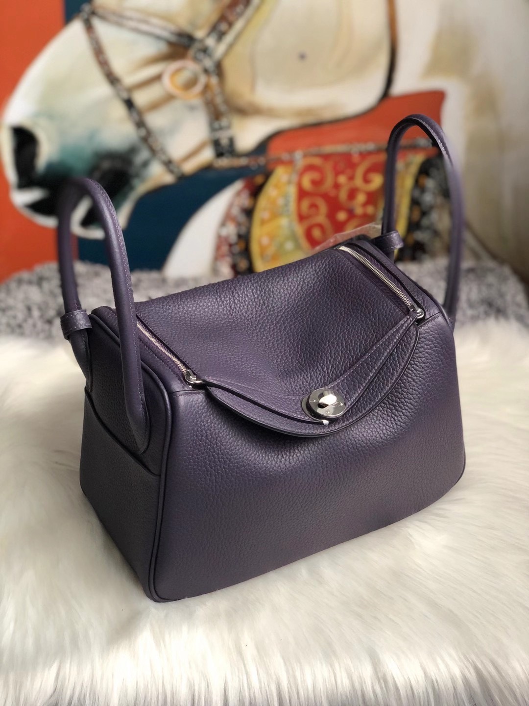 臺灣苗栗縣 彰化縣 南投縣 Taiwan Hermes Lindy 26cm Clemence 59 Raisin 葡萄紫