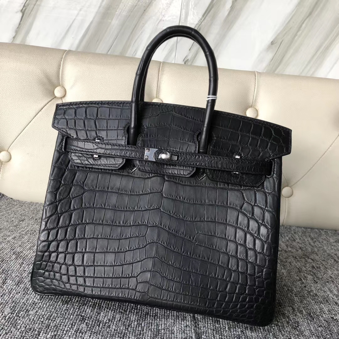 愛馬仕2021年新刻印 Z刻 新北市鶯歌區 Hermes Birkin 25cm 89 Noir 尼羅鱷魚