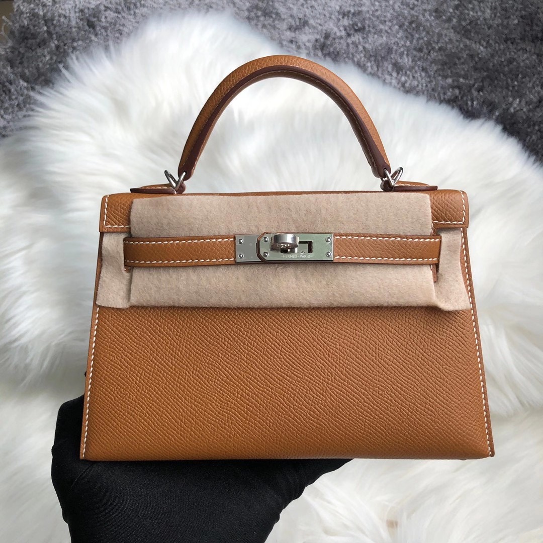 臺灣新北市八裏區 Hermes Kelly Mini II Epsom CK37 gold 金棕色