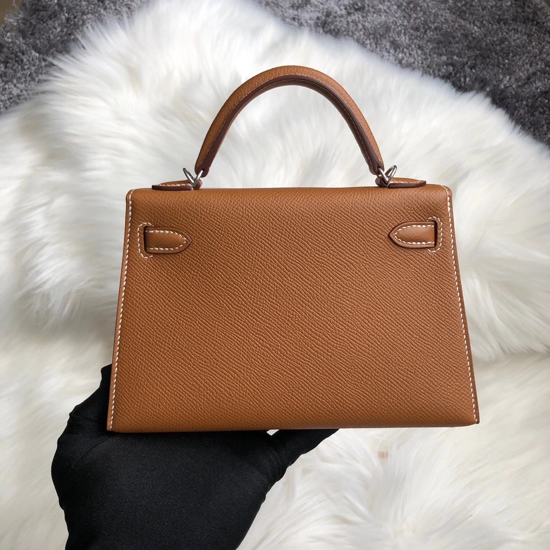 臺灣新北市八裏區 Hermes Kelly Mini II Epsom CK37 gold 金棕色