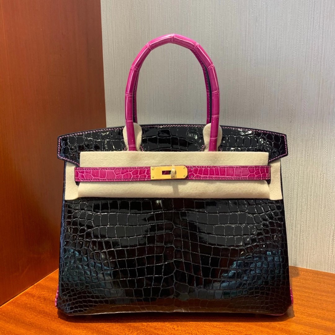 香港東區筲箕灣 Hermes Birkin 30cm HSS CC89 Noir 黑色 J5天方夜譚粉紫 灣鱷