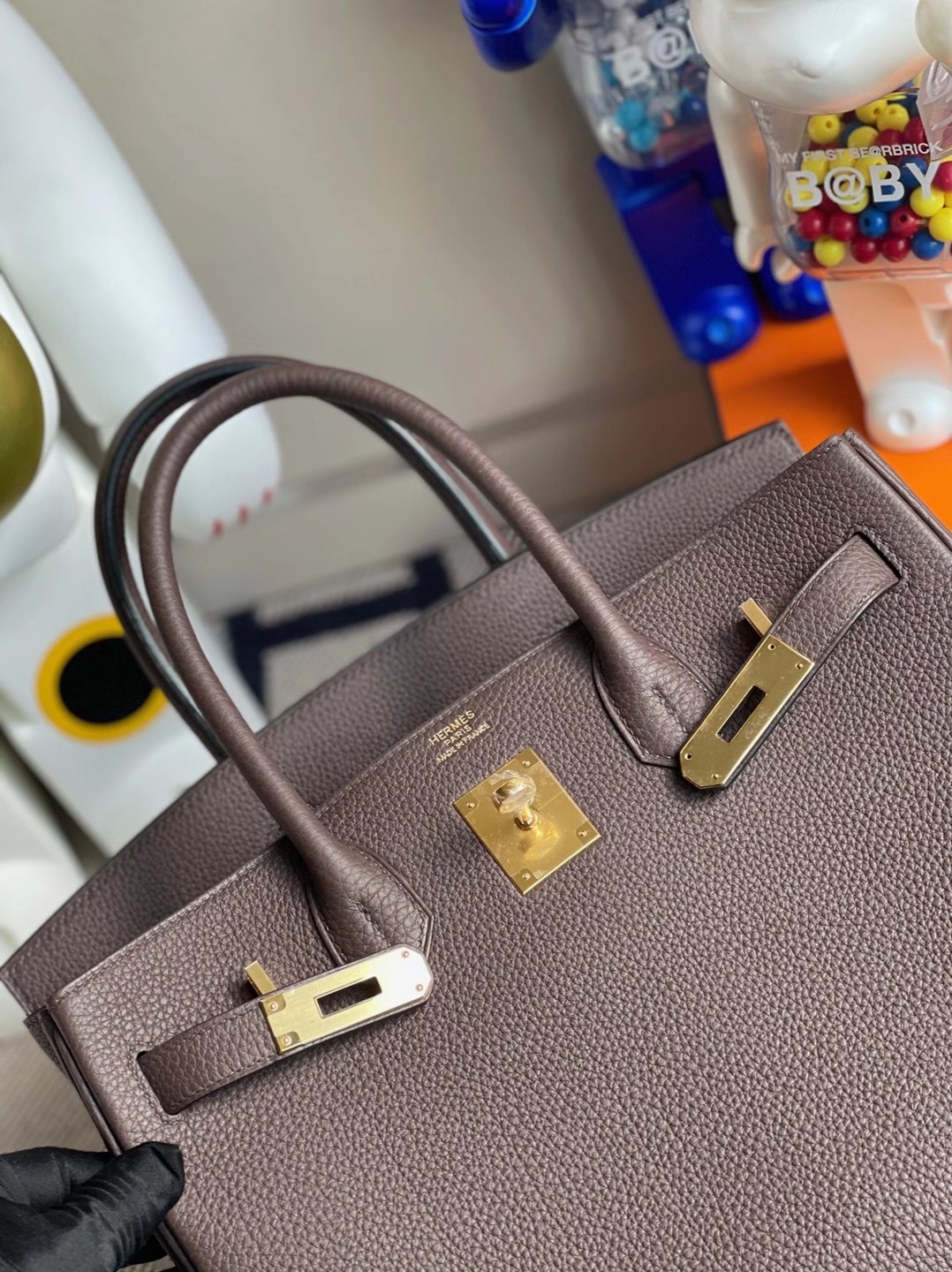 香港南區浅水湾 Hermes Birkin 30cm Togo CC47 chocolate 巧克力色 金扣