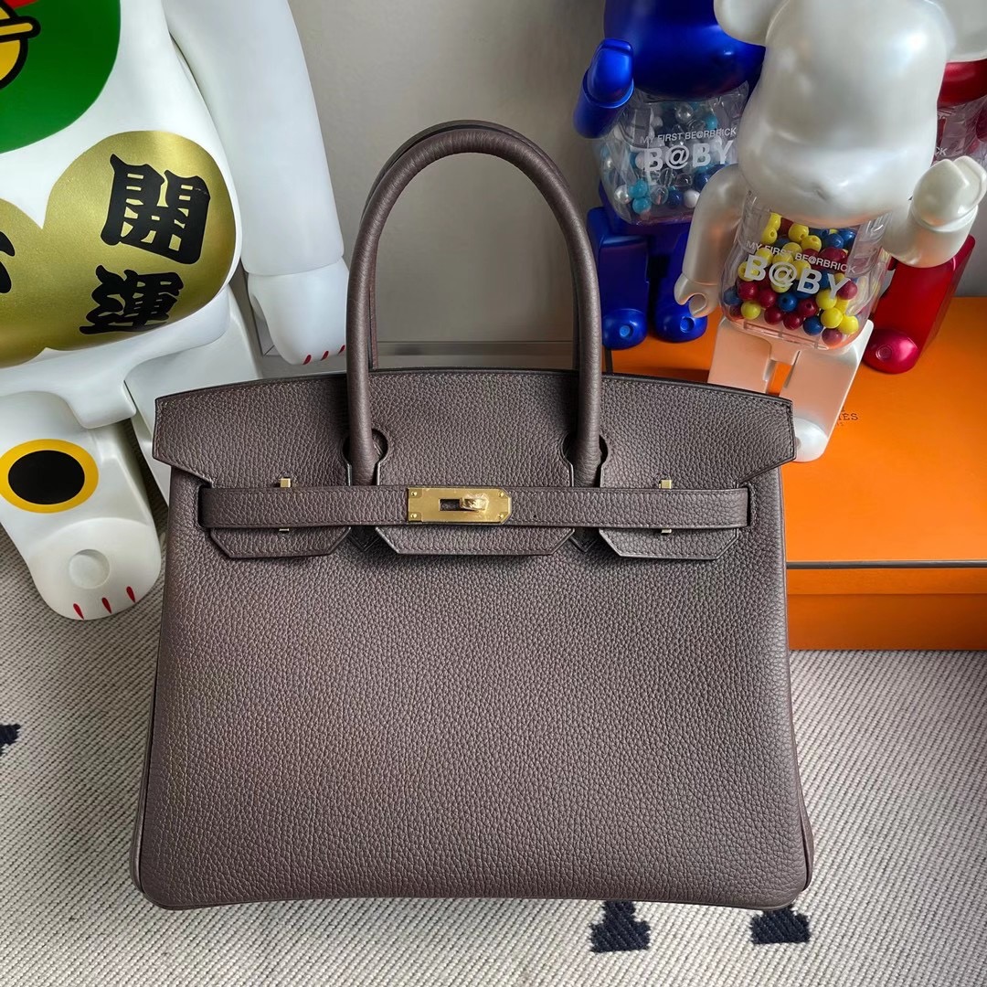 香港南區浅水湾 Hermes Birkin 30cm Togo CC47 chocolate 巧克力色 金扣