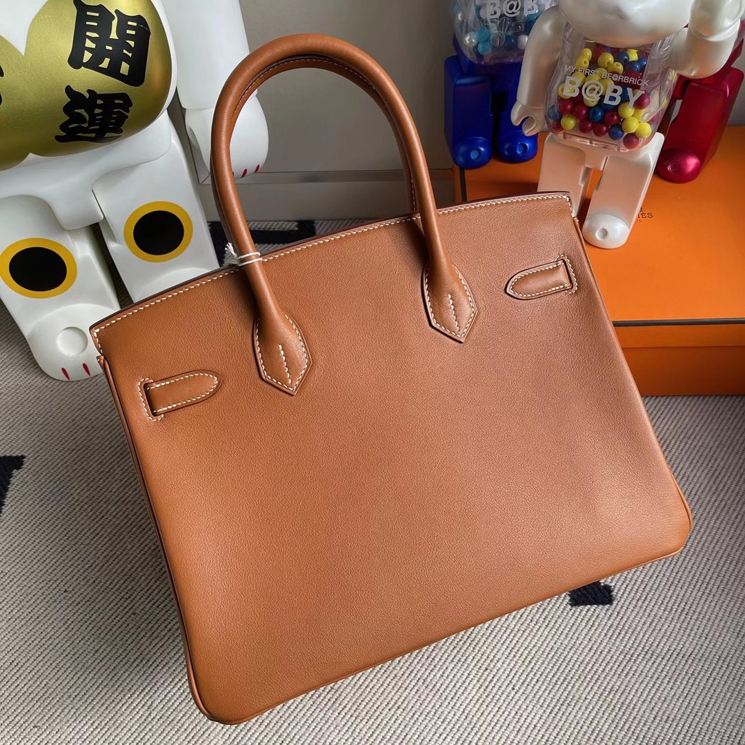 香港南區深水灣 Hermes Handbag Birkin 30cm Swift CK37 Gold 金棕色 銀扣