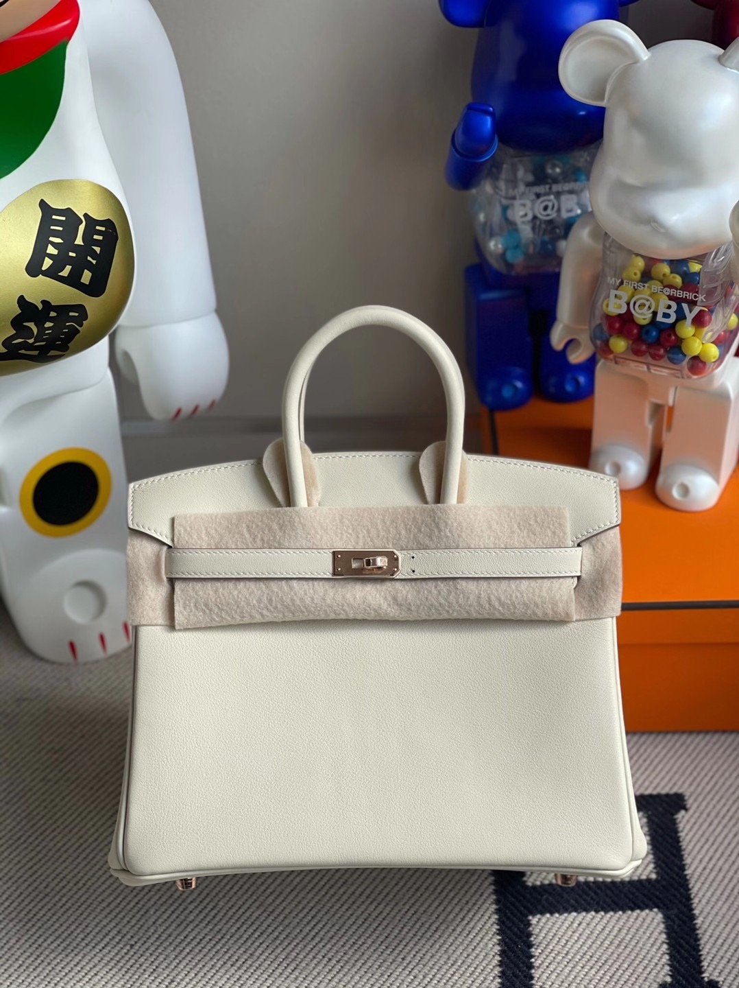 臺灣新北市林口區 Hermes Birkin 25cm CK10 Craie 奶昔白 禦用原廠 Swift calfskin 金扣