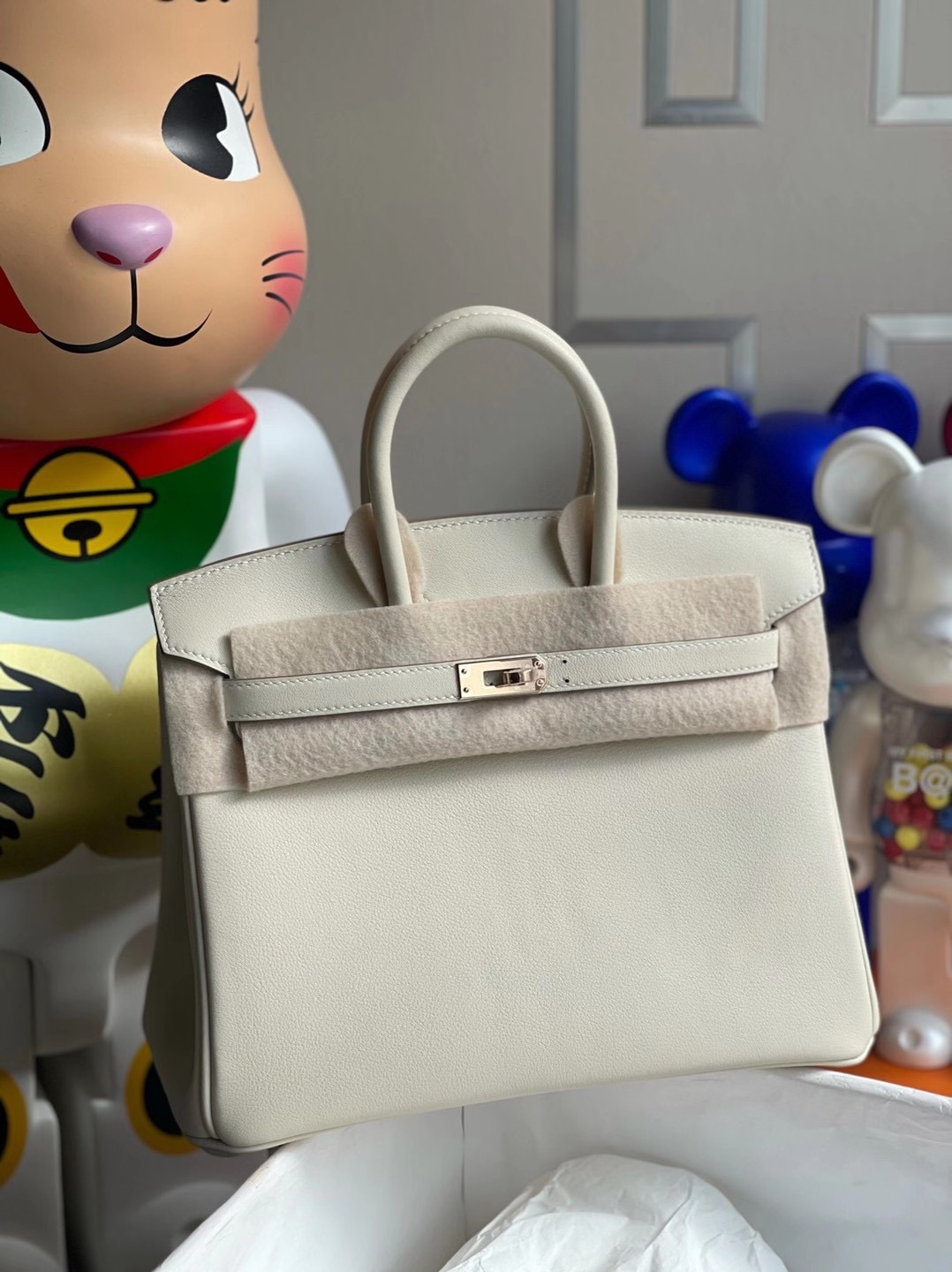 臺灣新北市林口區 Hermes Birkin 25cm CK10 Craie 奶昔白 禦用原廠 Swift calfskin 金扣