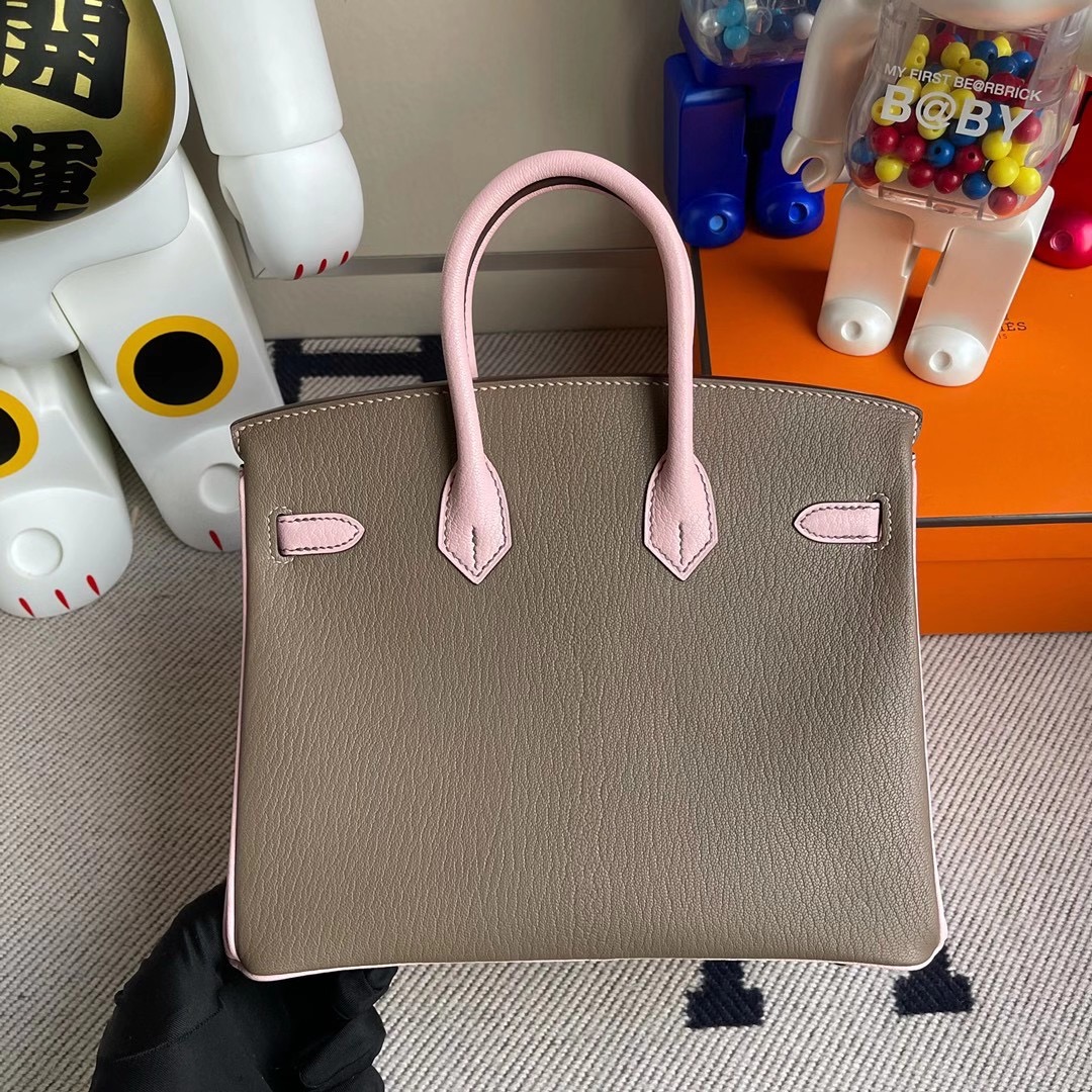 香港東區北角 柴灣 Hermes Birkin 25cm HSS Chevre Mysore CK18 Etoupe 3Q Rose Sakura