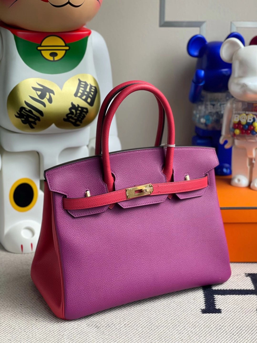 香港東區西河灣 Hermes Birkin 30cm HSS Evercolor P9 Anemone E5 Rose Tyren