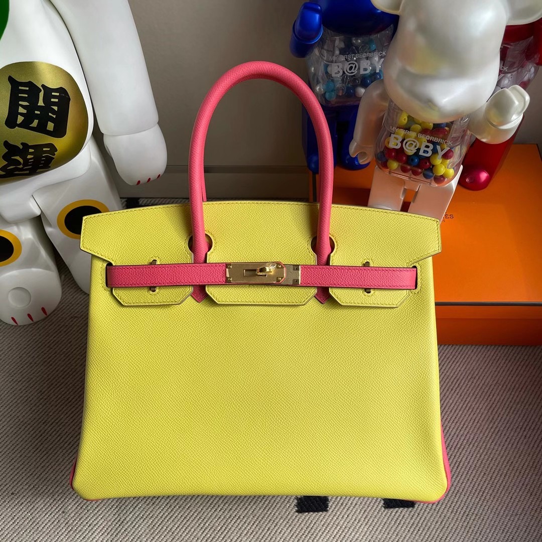 香港島 石排灣 Hermes Birkin 30cm HSS Epsom C9 Soupre 鵝蛋黃 8W Rose Azalee