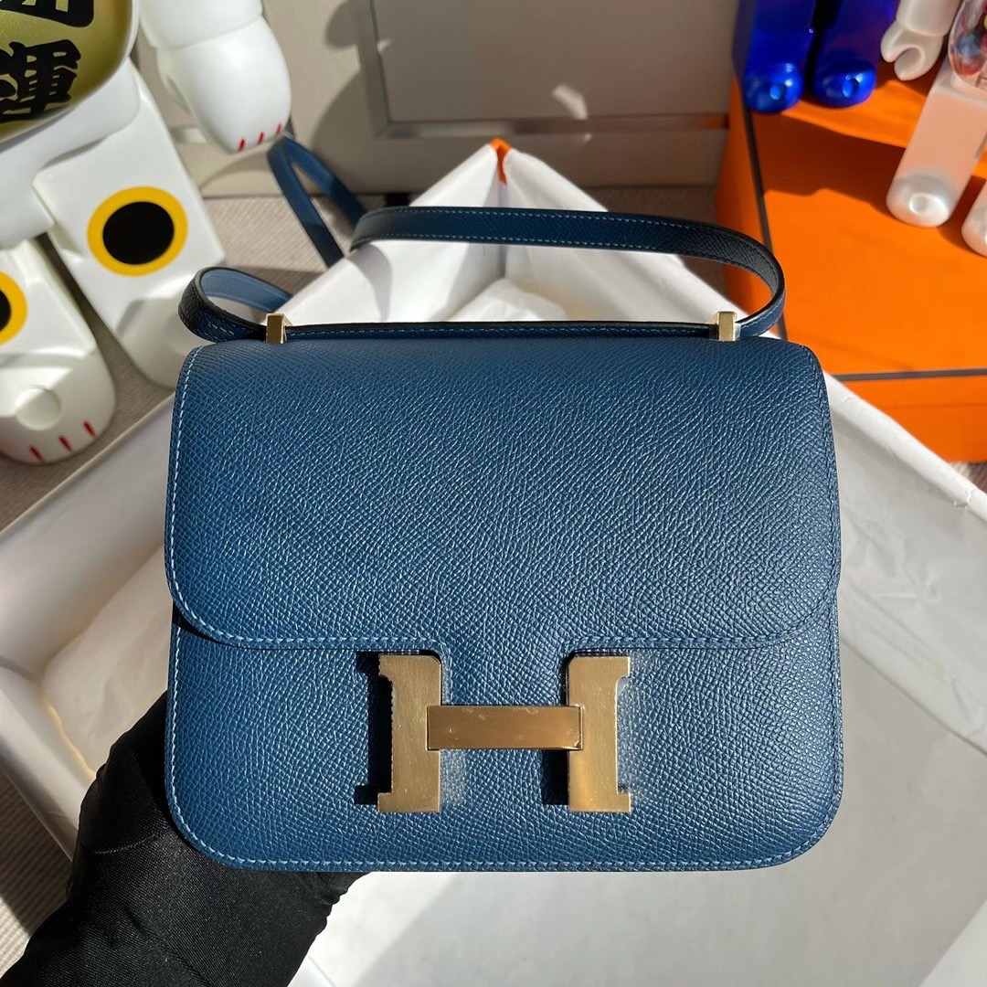 香港九龍城區紅磡 Hong Kong Hermes Constance MINI 19cm Epsom S4 Deep Blue 深邃藍