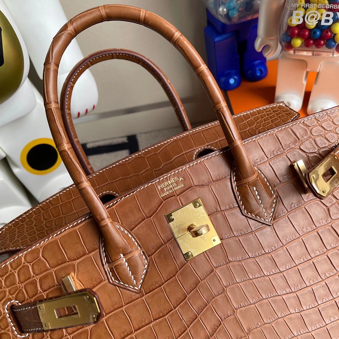 香港東區柴灣 東區太古 Hermes Birkin 30cm 霧面倒V澳洲灣鱷 CK37金棕色 Gold