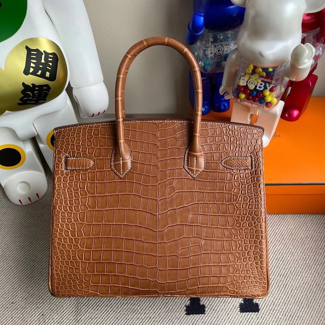 香港東區柴灣 東區太古 Hermes Birkin 30cm 霧面倒V澳洲灣鱷 CK37金棕色 Gold