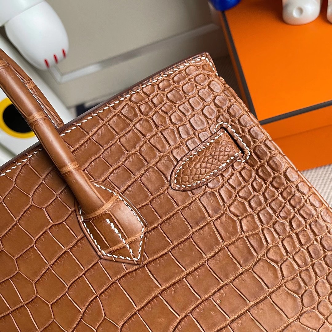 香港東區柴灣 東區太古 Hermes Birkin 30cm 霧面倒V澳洲灣鱷 CK37金棕色 Gold