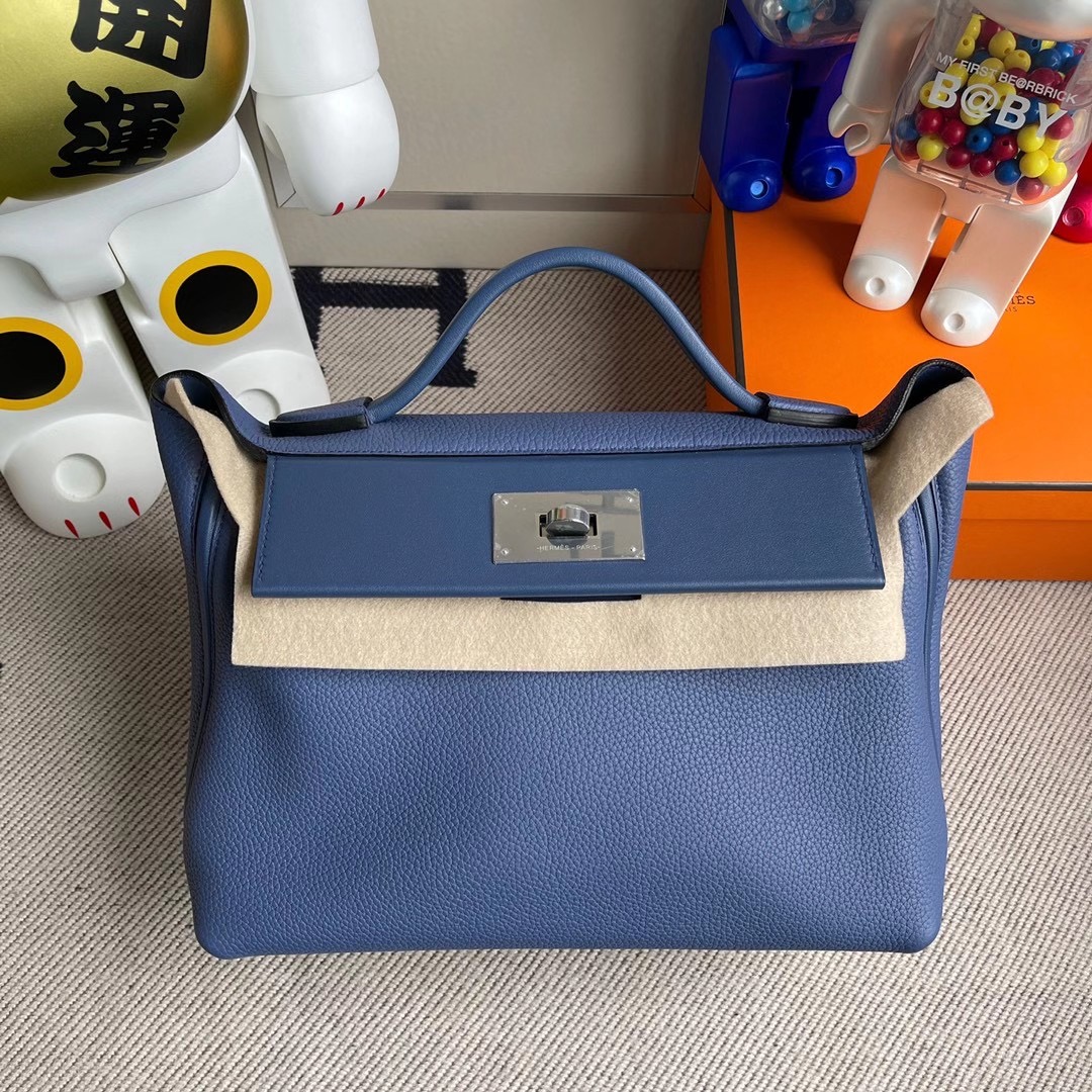 香港沙田區沙田 Hermes Kelly 24/24 29cm Maurice Swift 7E blue Brighton 明藍色